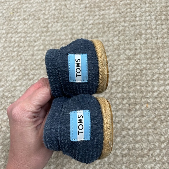 Toms Blue Knit Flats Slip On Shoes Size 7 - Picture 6 of 9